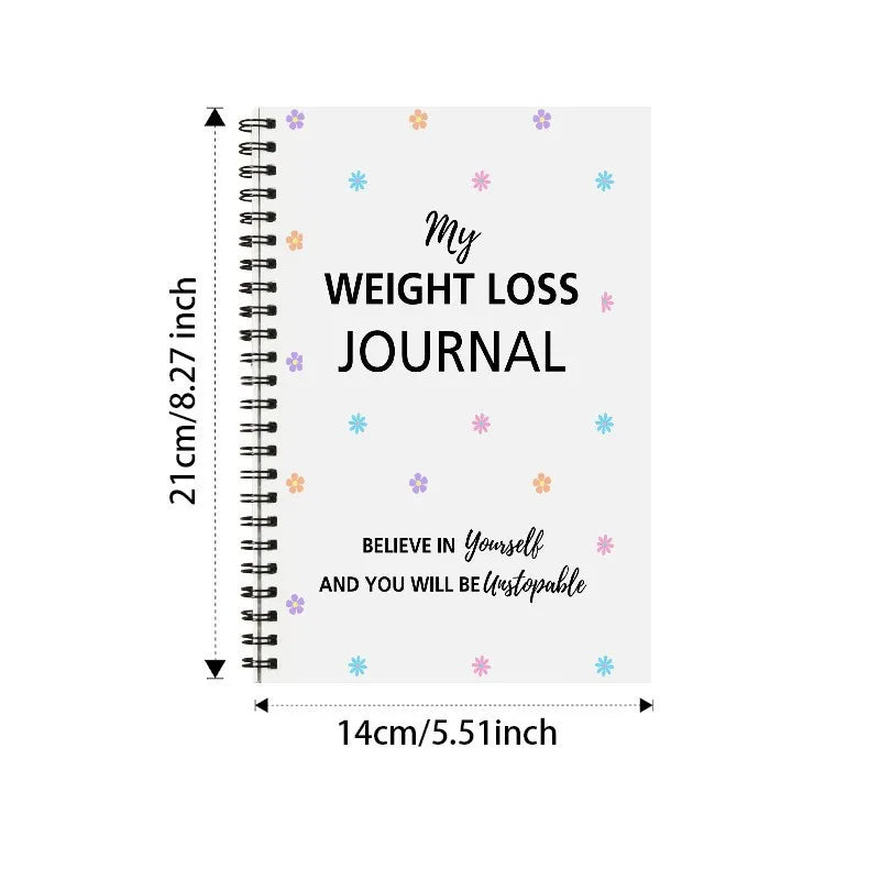 Weight Loss Planner Daily Weekly Exercise Journal Fitness  Pounds Lost & Body Measurement Notebook For Men Women Gym Enthusiasts