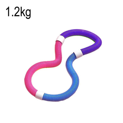 Upgrade Waist Trimmer Hoop for Weight Loss Soft Spring Fitness Hoop Detachable Foldable Portable Abdominal Exercise Circle for W