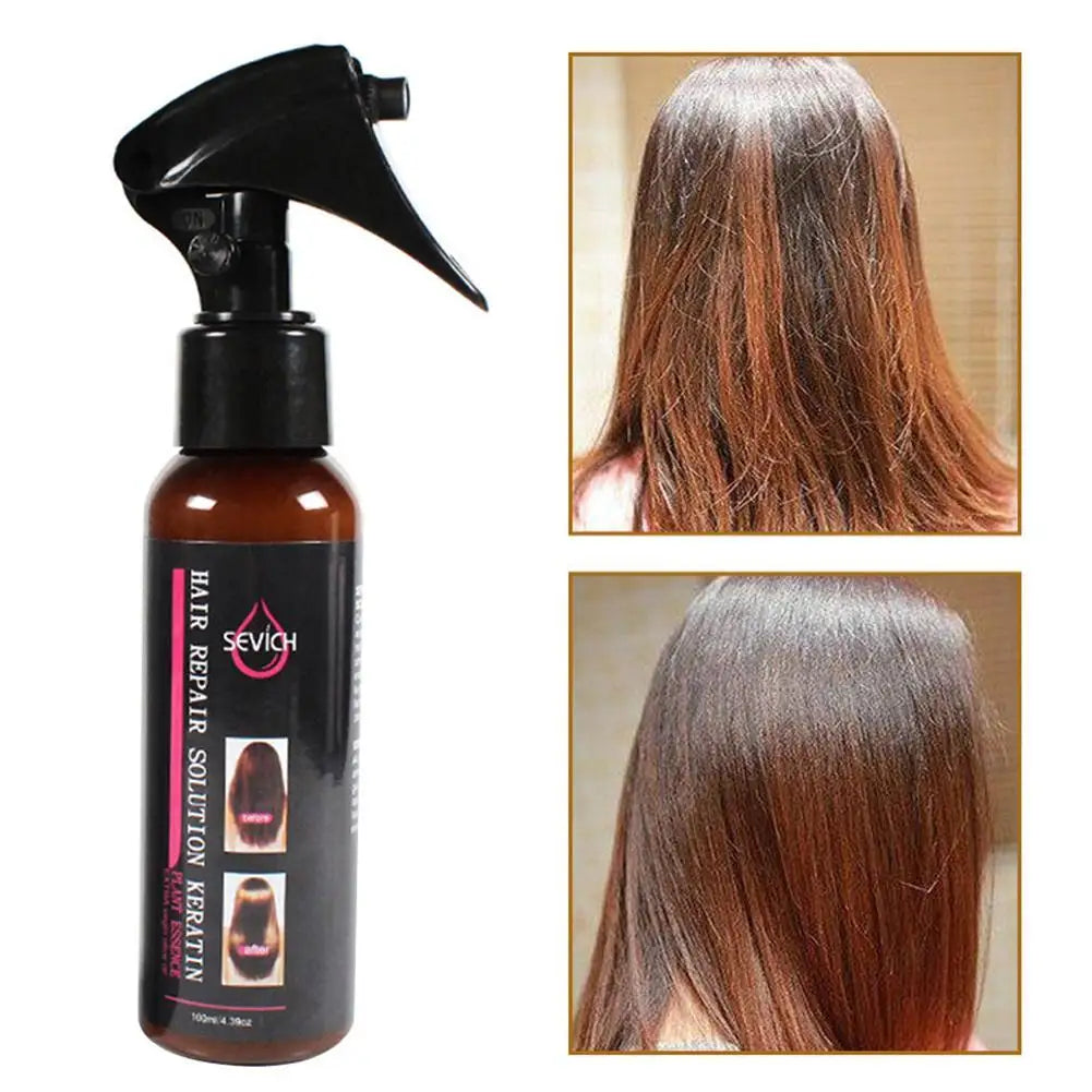Keratin Hair Smoothing Spray Hair Conditioner Keratin Hair Treatment For Dyeing Damaged Anti-frizzle Soften Shiny Hair Care Oil