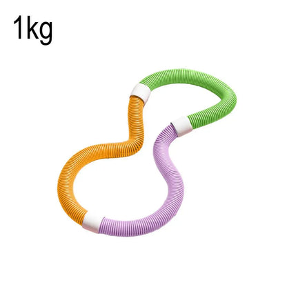 Upgrade Waist Trimmer Hoop for Weight Loss Soft Spring Fitness Hoop Detachable Foldable Portable Abdominal Exercise Circle for W
