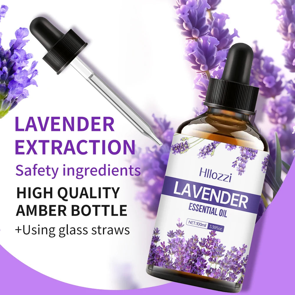 30ml/60ml/100ml plant 100% pure lavender body care essential oil lasting light fragrance suitable for face, skin and body