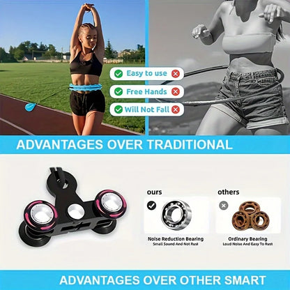 Weighted Fitness Hoop for Adults & Kids Detachable Knots Abdomen Weight Loss 2 in 1 Abdomen Fitness Weight Loss Massage