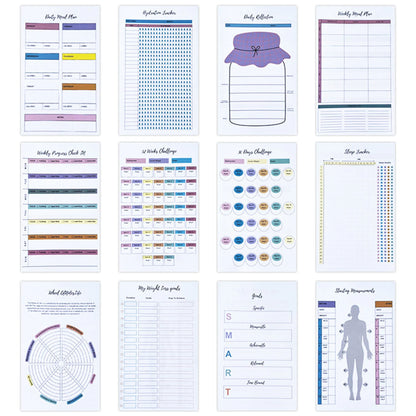 Weight Loss Journal for Women & Men Fitness Planner Diet Tracker Notebook for Home School Office Business