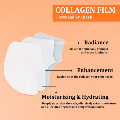 Collagen Film Water Soluble Moisturizer Essence Patch Collagen Soluble Mask Skin Care Product: 3PCS
