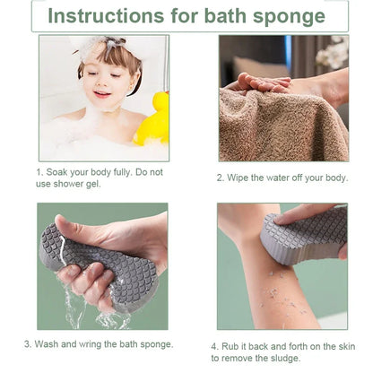 3D Sponge Exfoliating Bath Scrubbing Sponges Soft Sponge Body Scrubber Shower Brush Body Dead Skin Remover Bathing Tools