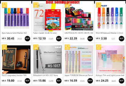 Japan Uni Nano Dia Color 0.5-202NDC Colored Mechanical Pencil Leads Refills 0.5mm Writing Supplies 202NDC Stationery