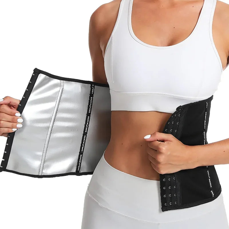 Women Abdominal Fat Burning Waistband Wrap Waist Training Sheath Sports Weight Loss Sweat Wicking Corset Sauna Suits Shaper Faja