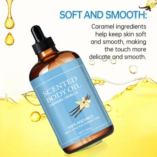 Fragrance Body Oil, Coconut Oil Deeply Nourishes, Ascorbic Acid Strengthens Barrier, Zero Additives Pure Plant Formula, Designed to Improve Dryness and Peeling