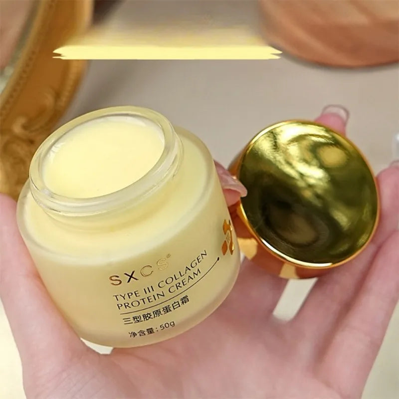 Type III Collagen Protein Cream for Face Moisturizing Lightens Fine Lines, Tightens and Brightens Skin Care Anti-Agin Firming