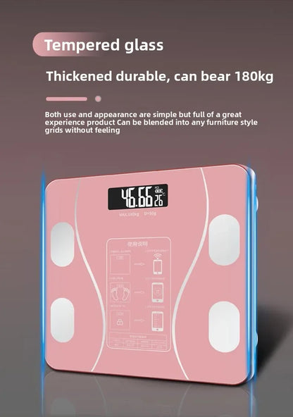 Digital Scale Professional Electronic Weight Loss Bluetooth Smarts Body Fat Analyzer with High Precision Mobile App