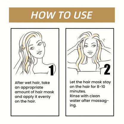 Collagen hair mask for all hair types, softening hair care moisturizing hair mask with a smooth texture