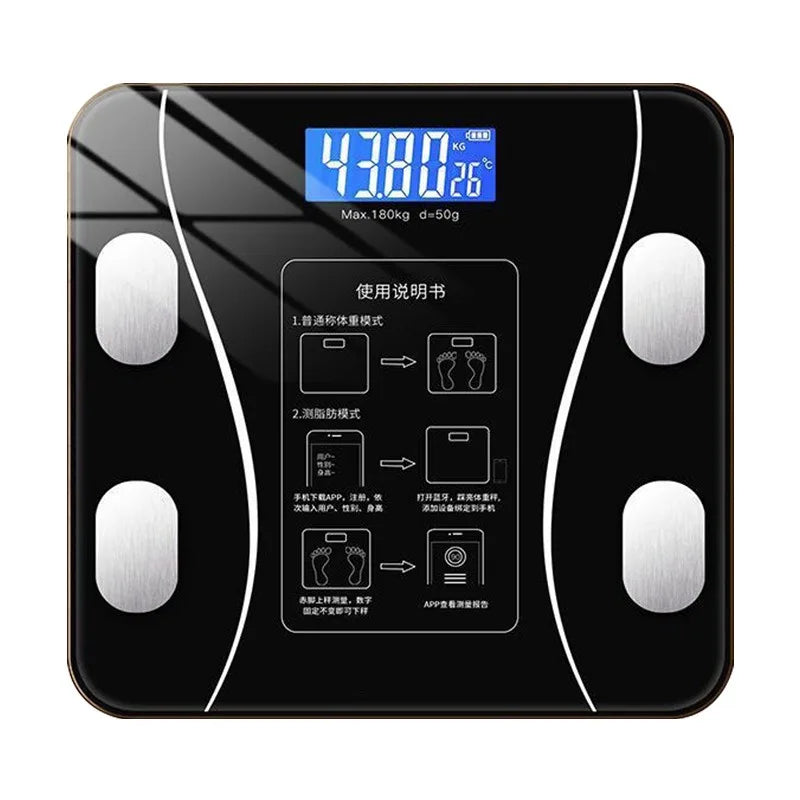 Smart Bluetooth Body Fat Scale with Bluetooth Connectivity LED Display Weight Loss Precision Electronic Scale with Mobile App