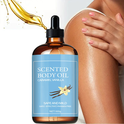 Fragrance Body Oil, Coconut Oil Deeply Nourishes, Ascorbic Acid Strengthens Barrier, Zero Additives Pure Plant Formula, Designed to Improve Dryness and Peeling