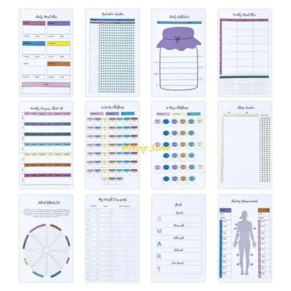 C90C Weight Loss Journal Pounds Lost & Body Measurement Notebook Workout Scheduler Notebook for Workout Mood Sleep Tracking
