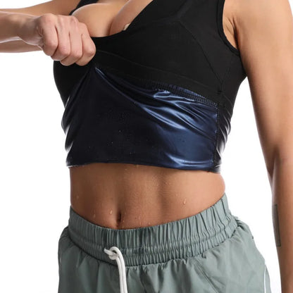 Compression Shirt Weight Loss Fat Burner Men Sauna Sweat Vest Waist Trainer Corset Zipper Workout Tank Top Slimming  Body Shaper