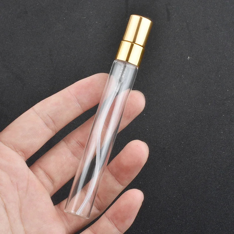 20PCS/LOT 3ML 5ML 10ML Mini Portable Colorful Glass Perfume Bottle With Aluminum Atomizer Empty Cosmetic Containers For Travel