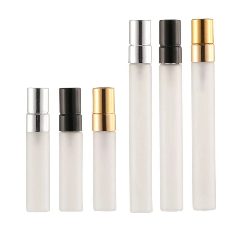 20PCS/LOT 3ML 5ML 10ML Mini Portable Colorful Glass Perfume Bottle With Aluminum Atomizer Empty Cosmetic Containers For Travel