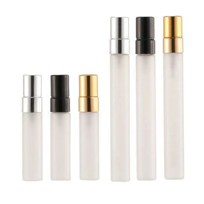 20PCS/LOT 3ML 5ML 10ML Mini Portable Colorful Glass Perfume Bottle With Aluminum Atomizer Empty Cosmetic Containers For Travel
