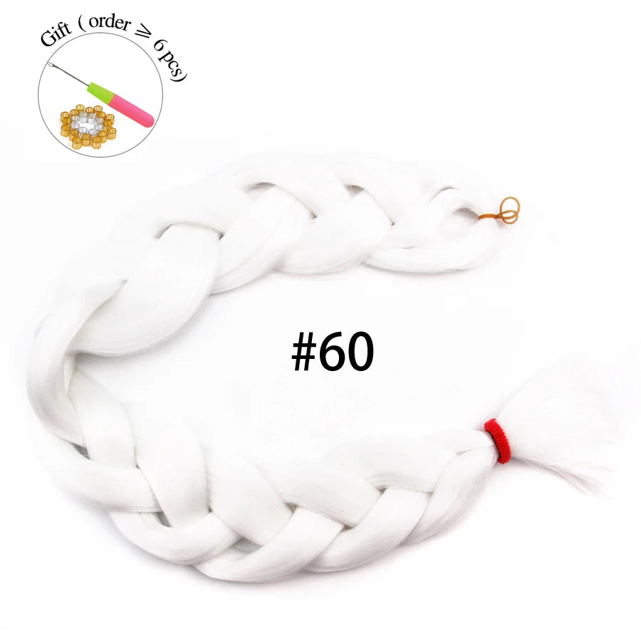 Super Long 165G 200cm Hair Synthetic Jumbo Braiding Hair Extension Heat Resistant Fiber African Ombre Jumbo Braid Hair Women