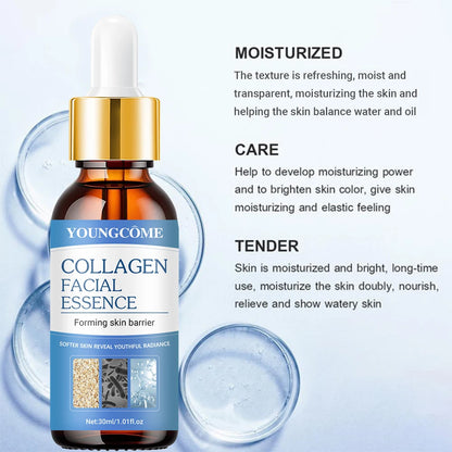 Collagen Face Serum Skincare Moisturizing Soothing Nourishing Firming Lifting Face Serum Pore Shrink Whitening Smooth Skin Care