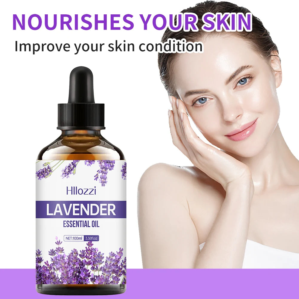 30ml/60ml/100ml plant 100% pure lavender body care essential oil lasting light fragrance suitable for face, skin and body