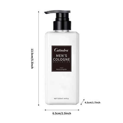 Catindra Men‘s Cologne Body Lotion Moisturizes Skin Smooth Prevent Dryness Roughness Body Lotion Comes with Perfume Flavor