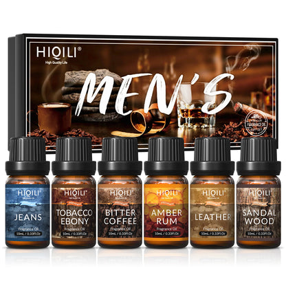 HIQILI Fragrance Oil Set, 6 PCS*10mL Pure Perfume Oil Set for Gift Aromatherapy Diffuser DIY Perfume Candle Soap Making