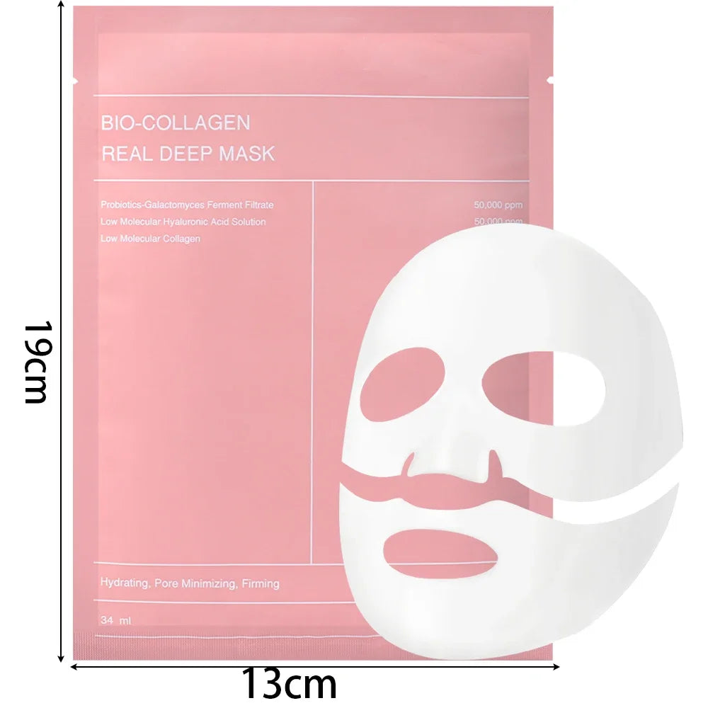 Collagen Face Mask Moisturizing Brightening Deep Hydration Overnight Mask Nourishing Refreshing Face Skin Care Bio Collagen Mask