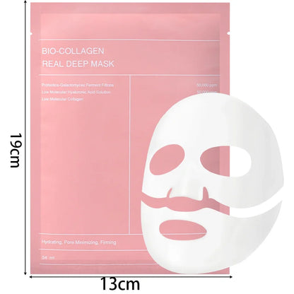 Collagen Face Mask Moisturizing Brightening Deep Hydration Overnight Mask Nourishing Refreshing Face Skin Care Bio Collagen Mask