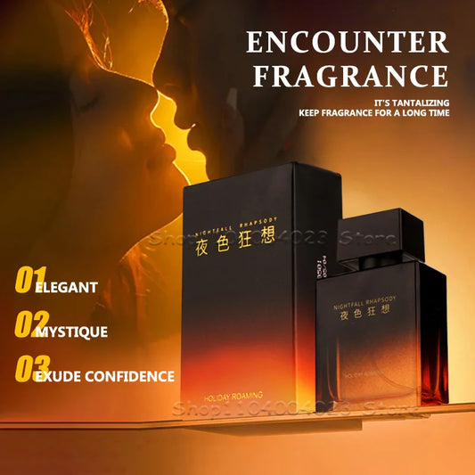 Nightfall Rhapsody Pheromone Men Eau De Parfum Woody Floral Scent Perfume Long-lasting Fragrance Masculine Charm Attract Women