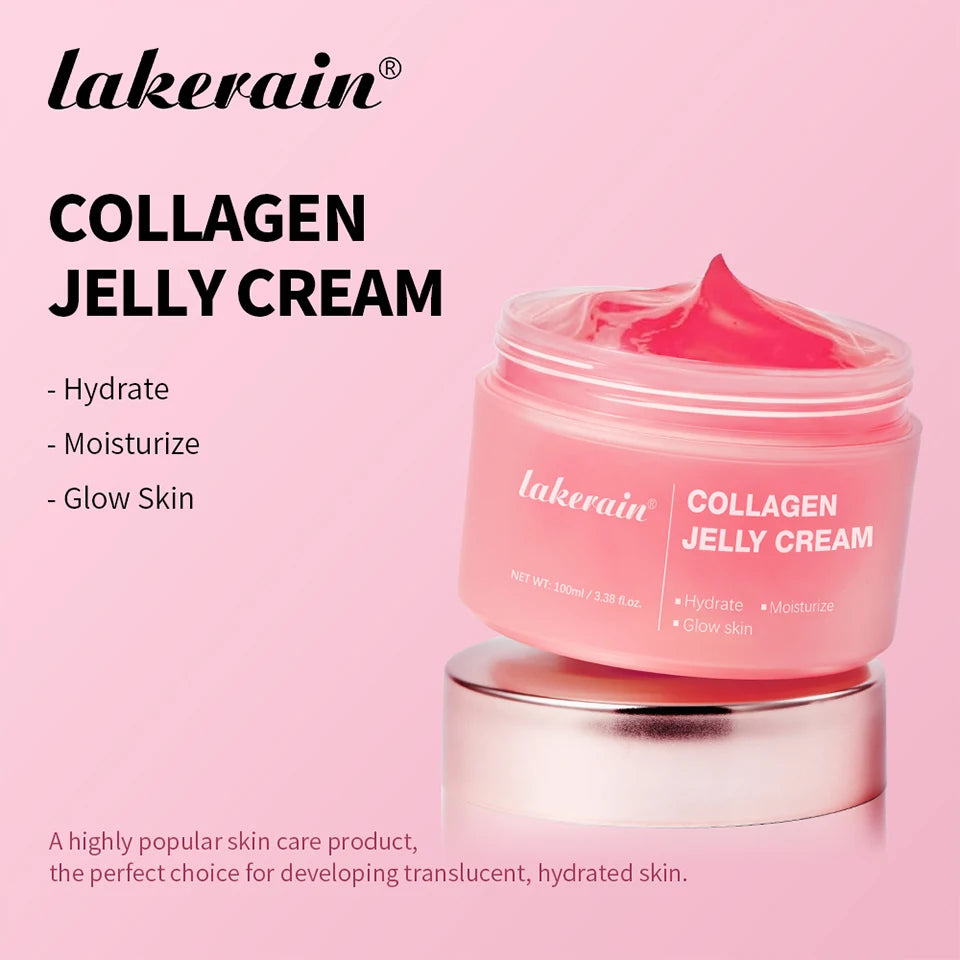 Collagen Jelly Cream Improving Skin Elasticity Tightening Soothing Moisturizing Anti-Aging Firmness Hydration Skincare Face Gel