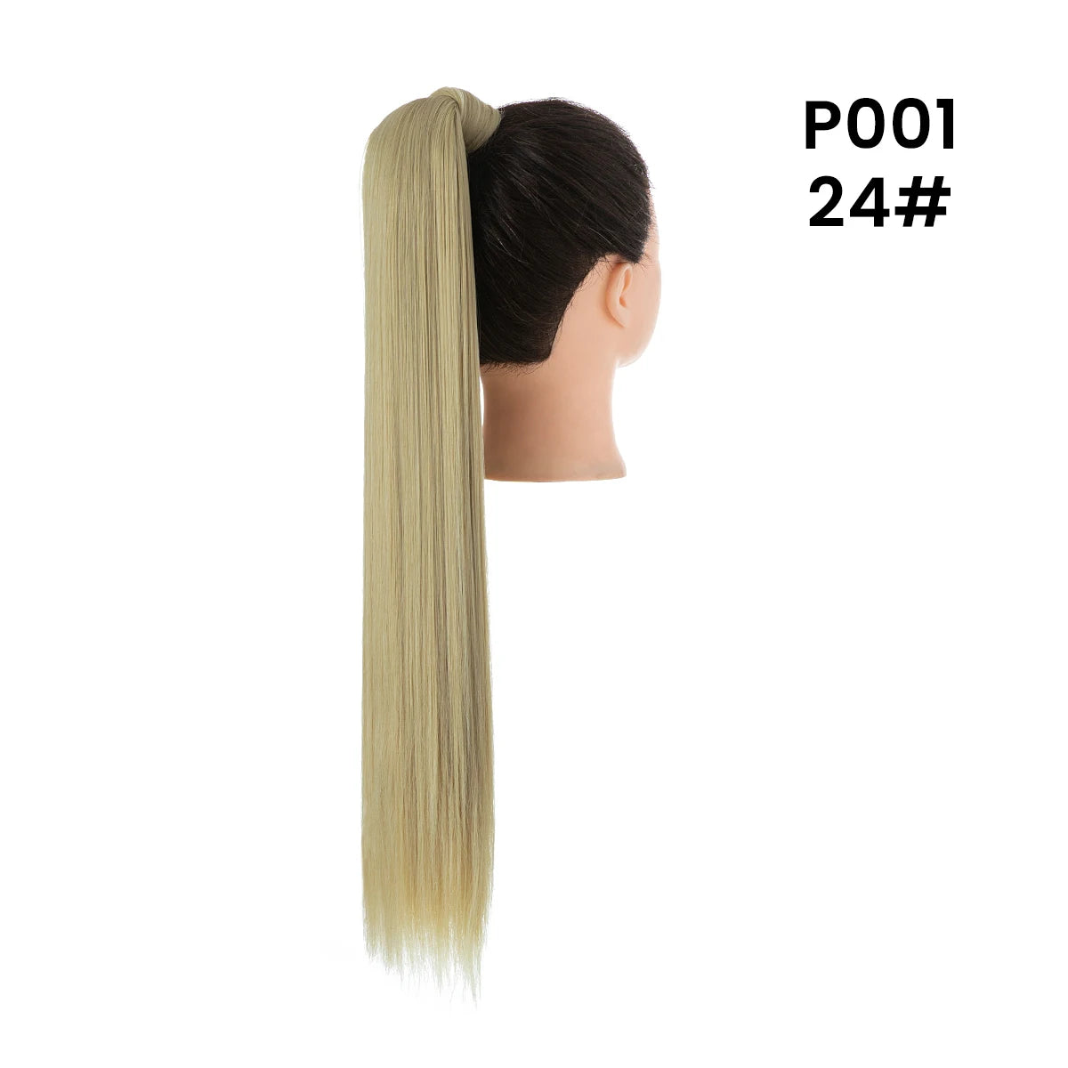 Synthetic Clip in Ponytail Hair Extension Wig Straight Kinky Curly Long Wrap Around Fake Pony Tail Blonde False Afro Hairpiece