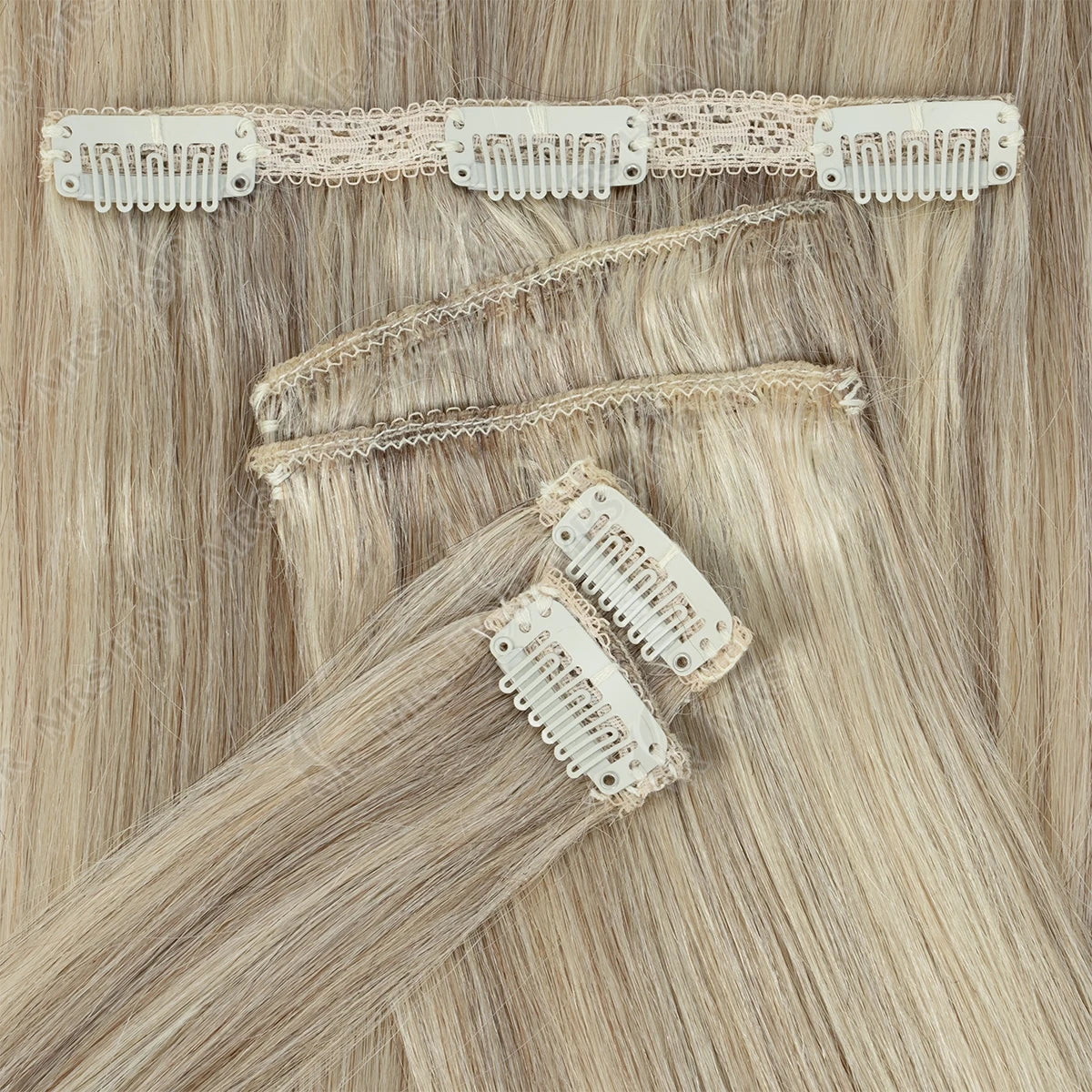 MRSHAIR Clip in Hair Extension Human Hair Real Natural Clip in Hair Extension Double Weft Full Head 7PCS Clip Ins For Add Volume