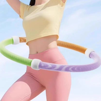 Soft Spring Sports Hoop Waist Trainer Slient Slimming Belly Weight Loss Circle Foldable Without Harm Weighted Exercise Hoops