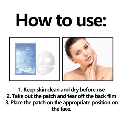Collagen Facial Mask Anti Aging Reduce Fine Lines Wrinkle Removal Brightening Firming Hydrating Shrinking Pore Moisturizing Mask