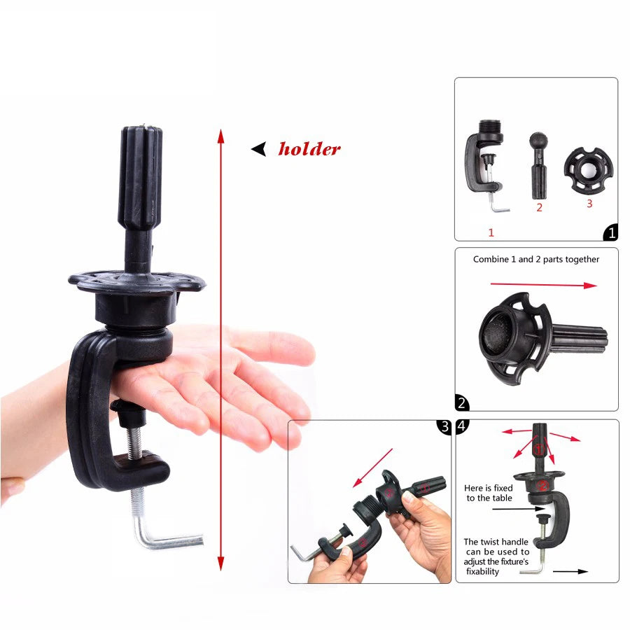 Alileader Training Mannequin Head Canvas Block Head Display Styling Mannequin Manikin Head Wig Stand Free Get T Needle Holder