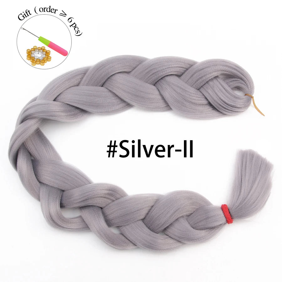Super Long 165G 200cm Hair Synthetic Jumbo Braiding Hair Extension Heat Resistant Fiber African Ombre Jumbo Braid Hair Women