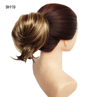 Jeedou Messy Bun Chignon Donut Hair Pad Elastic Hair Rope Rubber Band Synthetic Hairpiece Hair Accessories for Women