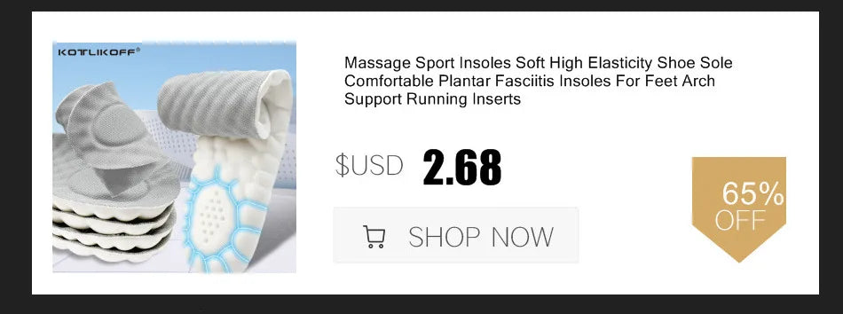 Silicon Gel Insoles Foot Care For Plantar Fasciitis Heel Spur Running Sport Insoles Shock Absorption Pads Arch Orthopedic Insole