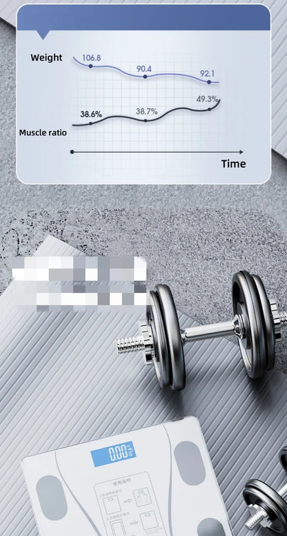 Smart Bluetooth Body Fat Scale with Bluetooth Connectivity LED Display Weight Loss Precision Electronic Scale with Mobile App
