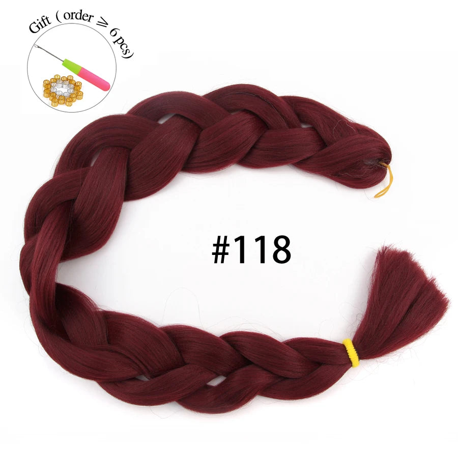 Super Long 165G 200cm Hair Synthetic Jumbo Braiding Hair Extension Heat Resistant Fiber African Ombre Jumbo Braid Hair Women