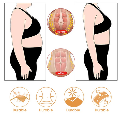 RTSHE-Hot Sweat Waist Slimming Fine-Tuning Zipper Belt Body Shaping Machine Weight Loss Exercise Belt Large Size