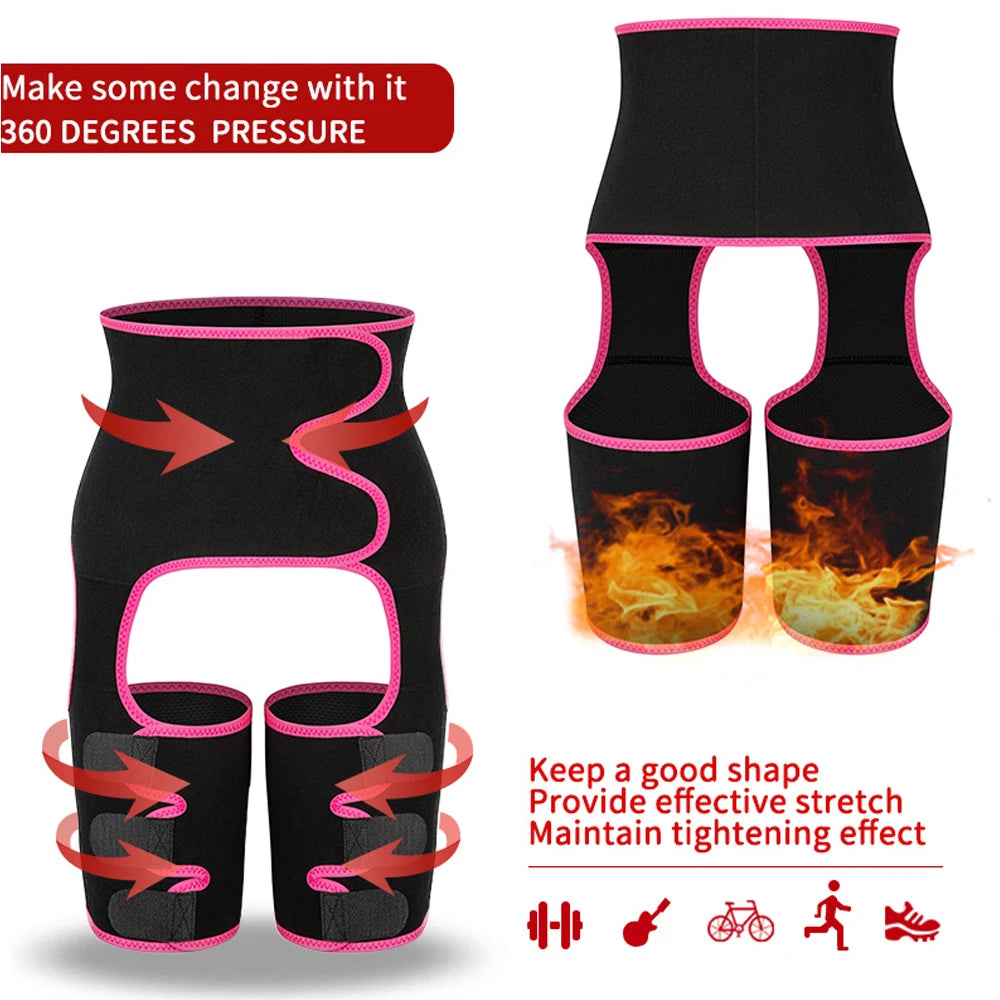 Waist Trainer for Women,3 In 1 Waist Thigh Trimmer and Weight Loss for Workout,Body Shaper Weight Loss Butt Lifter Waist Trainer