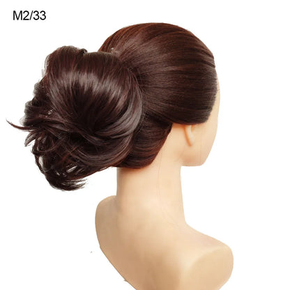Jeedou Messy Bun Chignon Donut Hair Pad Elastic Hair Rope Rubber Band Synthetic Hairpiece Hair Accessories for Women