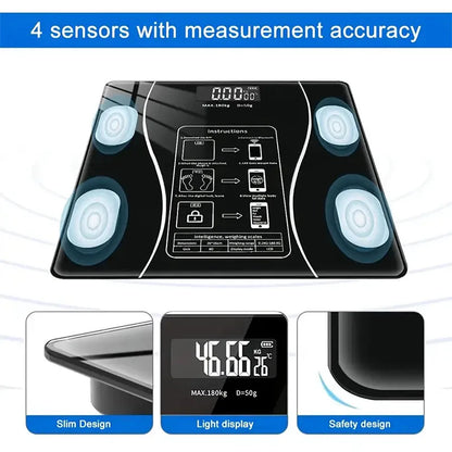 Body fat scale for weight loss special intelligent precision weight scale for girls' small electronic body fat scale