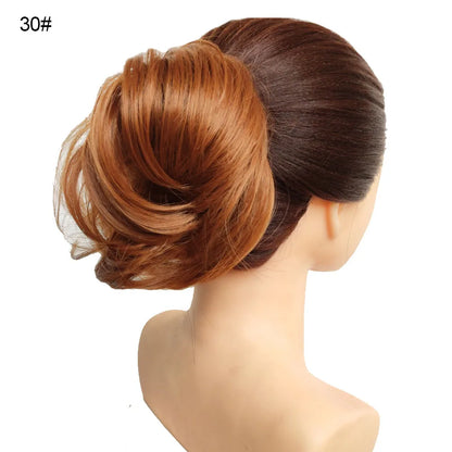 Jeedou Messy Bun Chignon Donut Hair Pad Elastic Hair Rope Rubber Band Synthetic Hairpiece Hair Accessories for Women