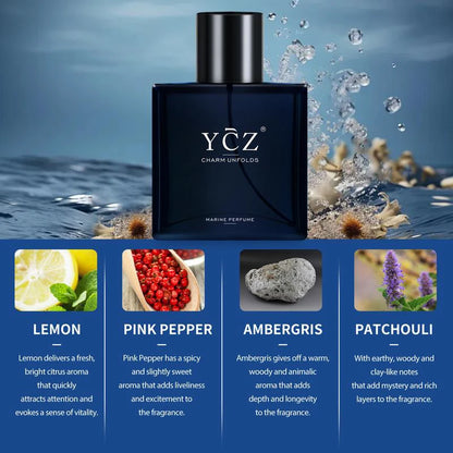 Perfumes Midnight Marine Eau De Parfum - Unisex 50ml Ocean Fresh Scent Premium Aromatic Woody Fragrance For Him & Her 2025