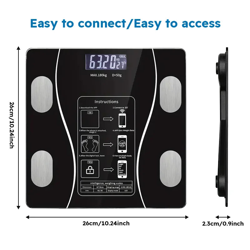 Smart Body Fat Scale for body management and fat loss, smart mode, Bluetooth body fat scale, home weight scale, ultra-precis