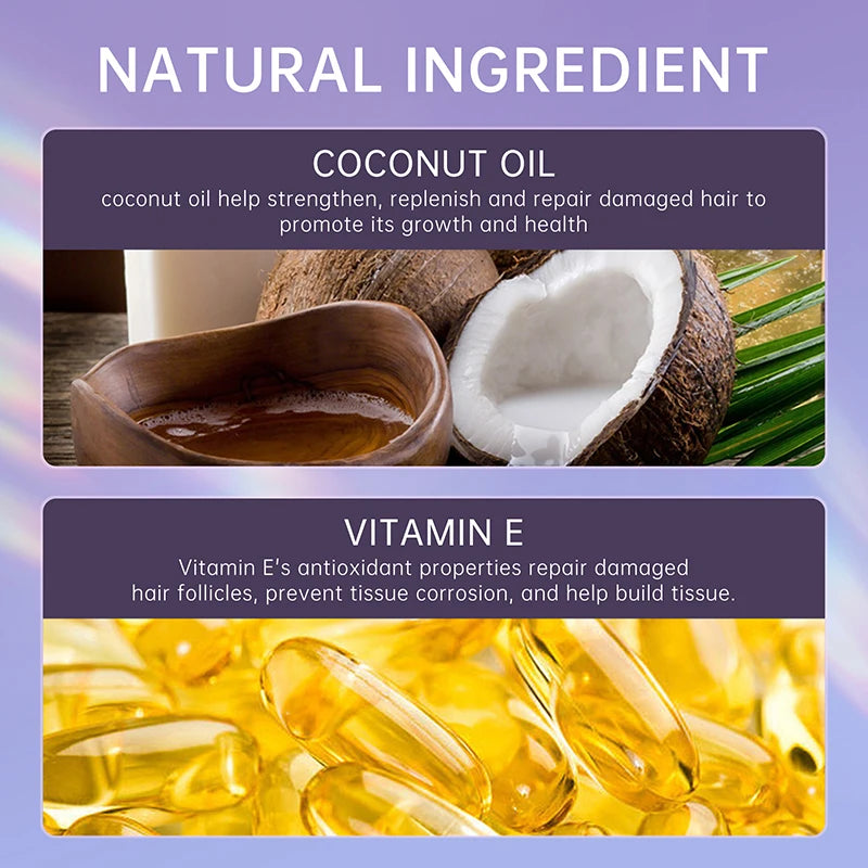 Leave-in Conditioner Coconut Oil Smoothing Spray Anti Frizz Moisturizing Hair Mask Dry Damage Treatment Cream  Hair Care PURC