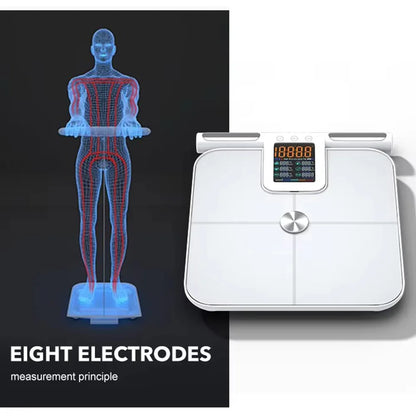 Weight Scale for Body Fat with Handle, 24 Precise Body Biological Analyzer, Digital Bathroom Weighing Bluetooth Scale